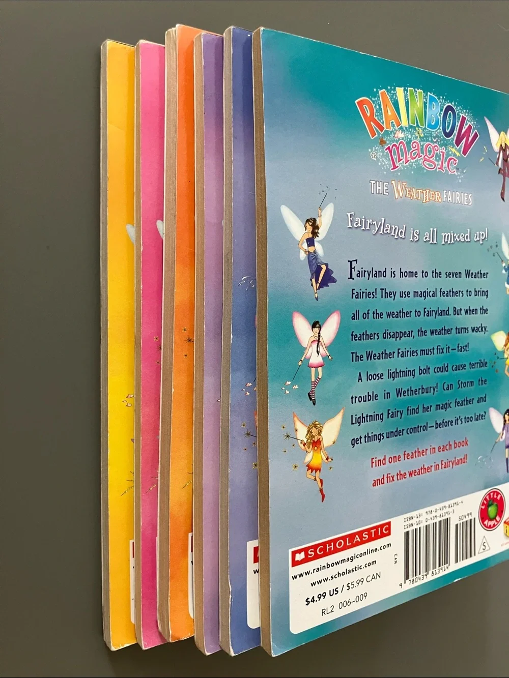 Rainbow Kids Fairy Book Set - Pink, Orange, Purple, Blue, Yellow
